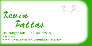 kevin pallas business card